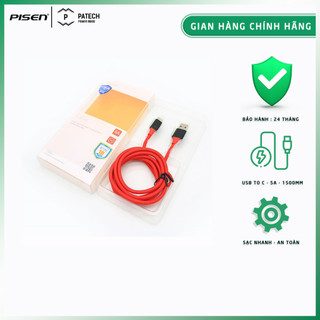 Cáp Pisen USB Type-C 5A (TC11-1500, Braided, Super Charging Nylon) 1.5m - Hàng chính hãng