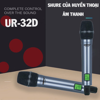 Micro Karaoke Không Dây Shure UR-32D (Hàng nhập khẩu xịn, 4 Anten bắt sóng mạnh, Mic chuyên Karaoke)