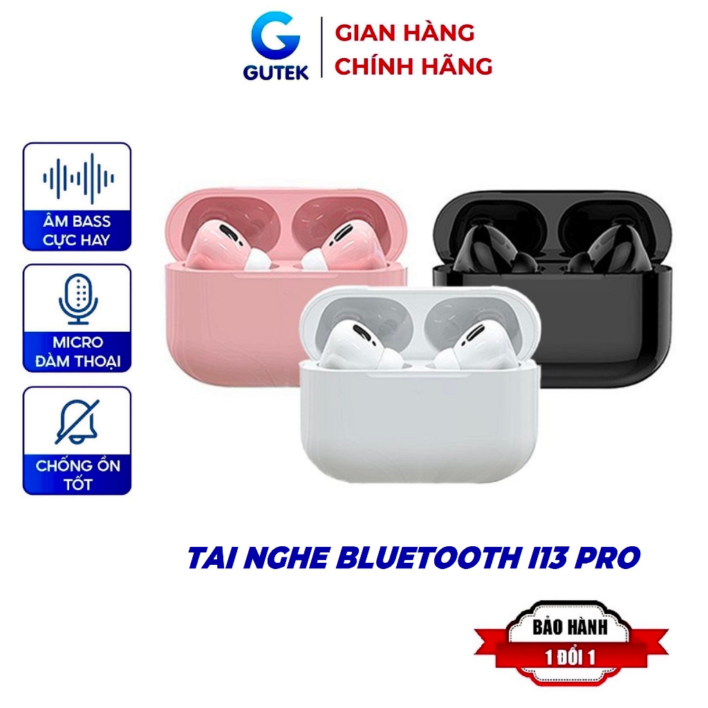 Tai nghe bluetooth không dây Gutek i13 tws 5.0 cảm ứng vân tay âm thanh HIFI có mic đàm thoại