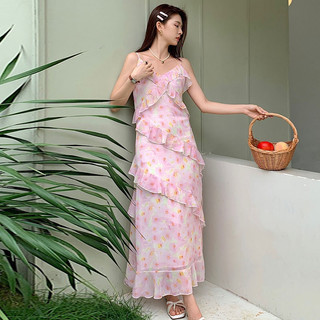 Đầm voan hoa mùa hè