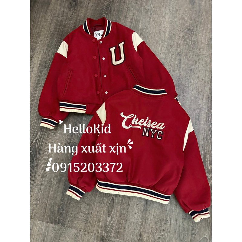 Bomber đỏ chữ new kid