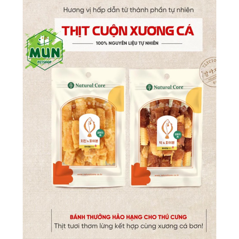 THỊT CUỘN XƯƠNG CÁ NATURAL CORE 70gr