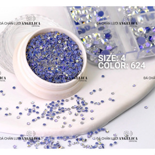 Hũ đá chân lưới nail size nhỏ chân bằng đi viền móng siêu sáng trang trí móng nails, phụ kiện ngành nail