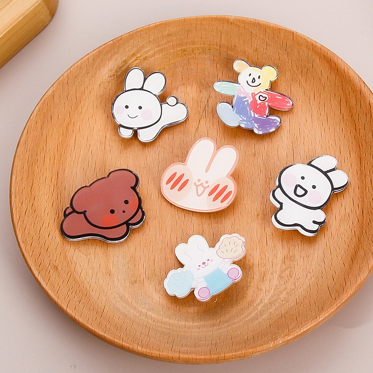 GHIM CÀI ÁO BALO TÚI VÍ - STICKER HOẠT HÌNH THỎ- PIN CÀI TÚI DỄ THƯƠNG-FADICO