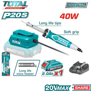 Mỏ hàn chì 40w dùng pin 20v total tsili2001