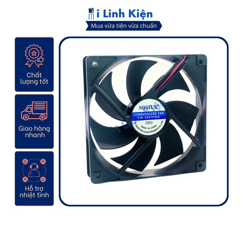 Quạt tản nhiệt 12V làm mát cho máy tính laptop kích thước 6x6x1.5cm