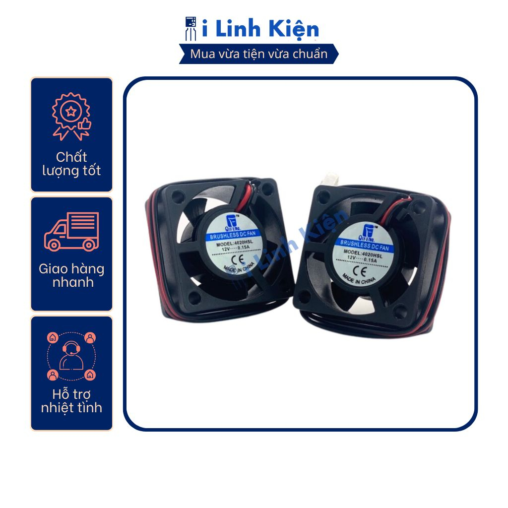 Quạt tản nhiệt 12V làm mát cho máy tính laptop kích thước 6x6x1.5cm