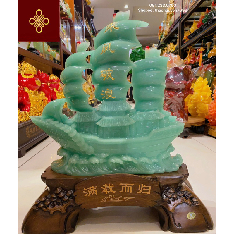 Tượng Thuyền Rồng phong thuỷ cỡ lớn (cao 45, dài 45, rộng 18)