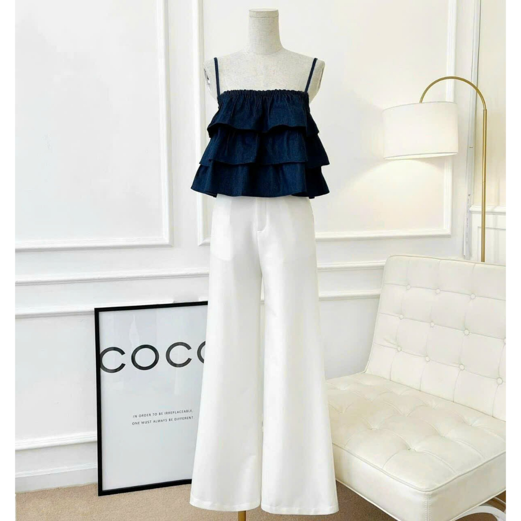 Set Đồ Nữ Đẹp, Váy Babydoll Jeans Kèm Túi, Đầm Nữ Suông Rộng, Vải Đẹp, Dày Dặn, Freesize Dưới 55Kg