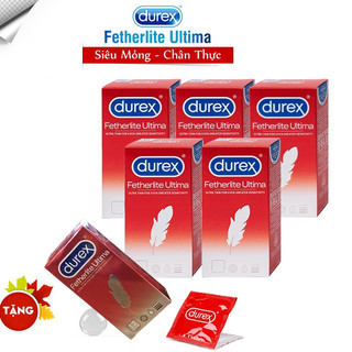 [Mua 5 Tặng 1] Bao Cao Su Durex Fetherlite Ultima hộp 12c- Bcs Siêu Mỏng Cao Cấp Thiết Kế Ôm Sát