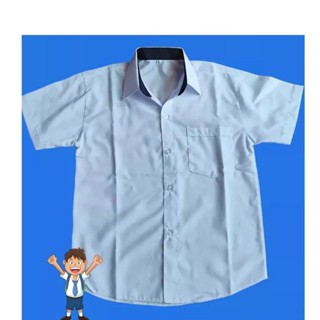 sale 25% hàng loại 1 Áo sơ mi trắng học sinh nam cấp một, cấp hai, cấp ba cổ trắng,cổ xanh đenhọc sinh từ 17-70kg