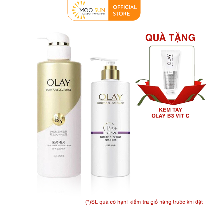 Sữa Dưỡng Thể OLAY Vitamin B3+ Retinol/Vitamin C Olay Bright Ultra Whitening dưỡng trắng da toàn thân 250/500ml