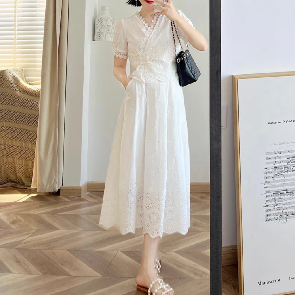 Set trắng thô tinh khôi vừa nhẹ nhàng năng động tinh tế 1108
