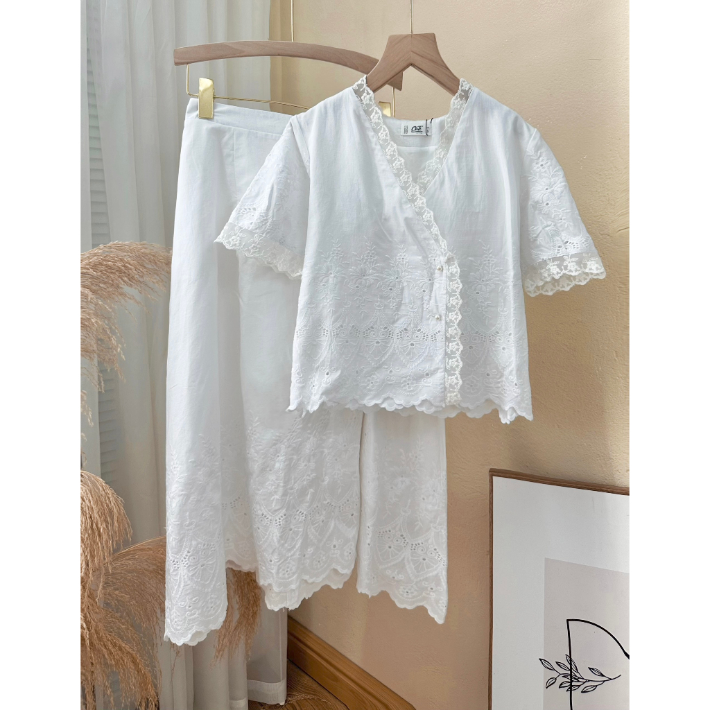 Set trắng thô tinh khôi vừa nhẹ nhàng năng động tinh tế 1108