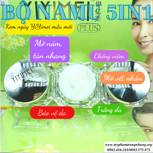 BỘ MỸ PHẨM YIYIMEI MỜ NÁM, TRẮNG DA 5IN1 MẪU MỚI