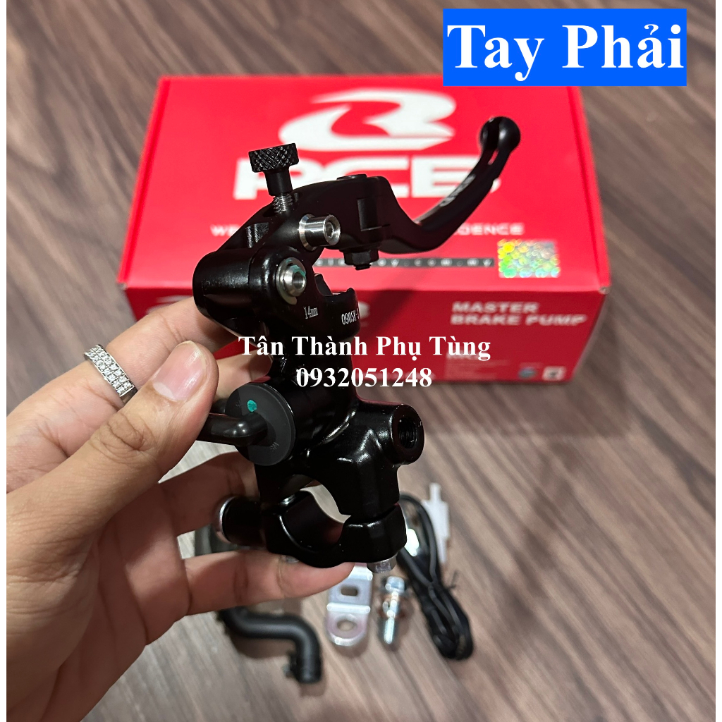 Tay thắng RCB S1 14mm Đen chính hãng: Trái, phải
