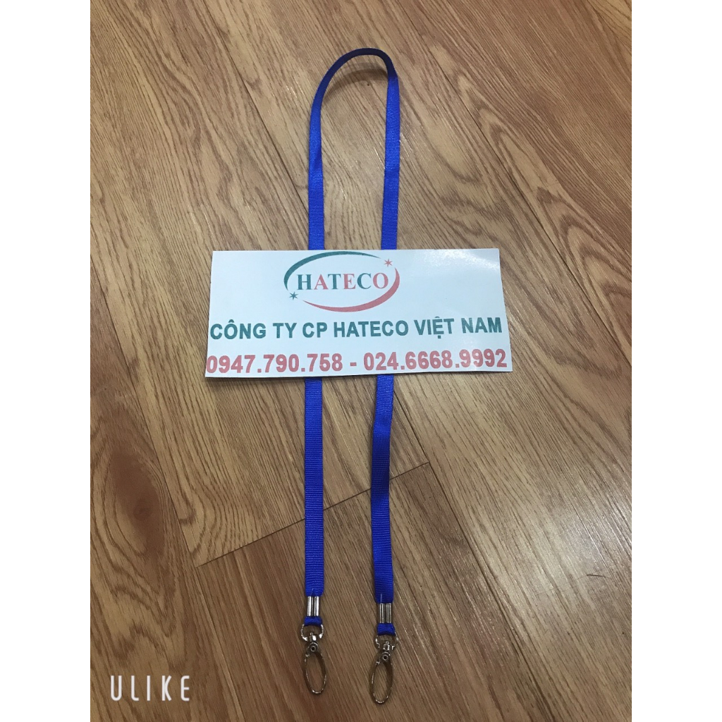 XƯỞNG SẢN XUẤT DÂY ĐEO THẺ LỤA 2 MÓC SẮT- DÂY ĐEO THẺ NHÂN VIÊN 2 ĐẦU MÓC 1CM - Thẻ nhựa, in dây