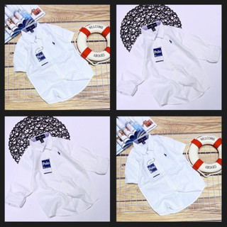 8277 Áo sơ mi trắng cộc tay cho bé trai, 6778 sơ mi dài tay thêu POLOO size đại, 9095 bé lớn, SP000759 sơ mi thô linen