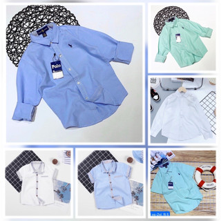 7741 Áo sơ mi bé trai size đại chất thô mềm, SP000759 áo trẻ em thêu logo, sơ mi cho bé trai 4-14 tuổi cỡ lớn 8277 9090