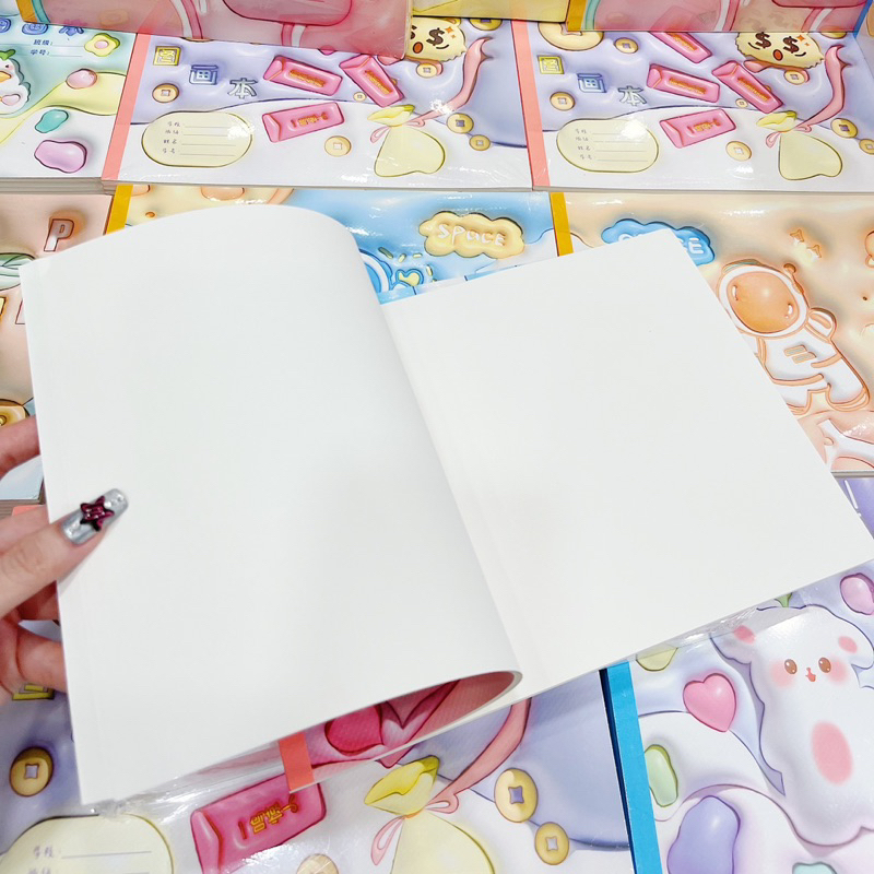 Sổ Vẽ Khổ A4 Bìa In Nổi 3D Xinh Xắn - 1 Quyển