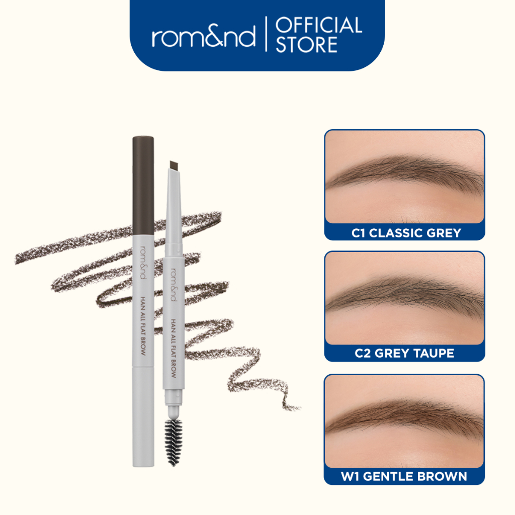 [Rom&nd] Chì kẻ mày nét mảnh 3 trong 1 Hàn Quốc Romand Han All Sharp Brow - Han All Line