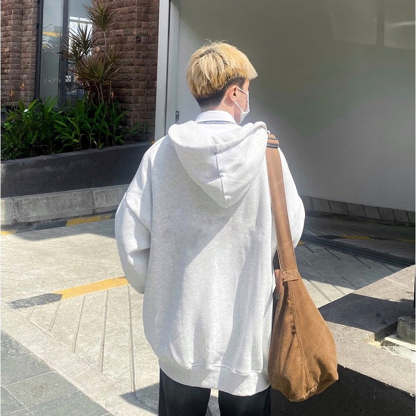 Áo Hoodie local brand MeanStore Hoodie nam nữ form rộng, nỉ bông dày dặn, màu xám tiêu trơn basic