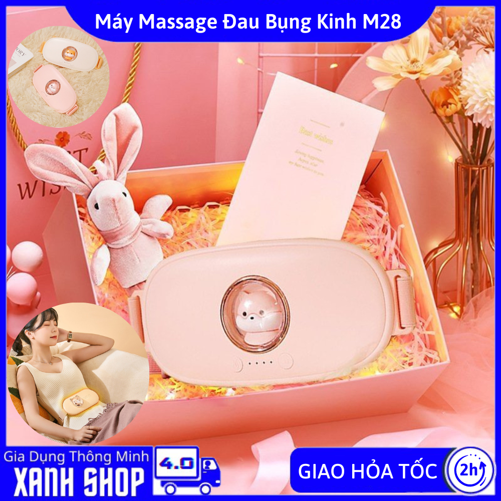 Máy massage đau bụng kinh M28, giảm đau bụng cho phụ nữ đến kì, chườm nóng, hỗ trợ chăm sóc sức khỏe, quà xịn tặng vợ