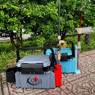 Thùng câu lure, câu biển - đựng cần, máy câu và mồi phụ kiện