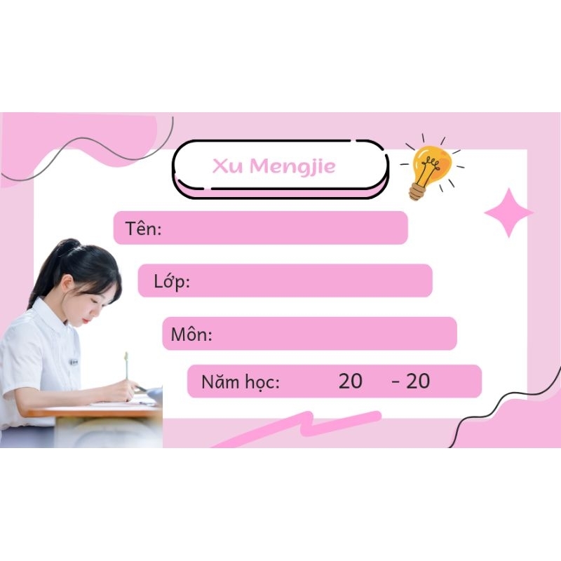 NHÃN SÁCH VỞ IN HÌNH TỪ MỘNG KHIẾT✨️