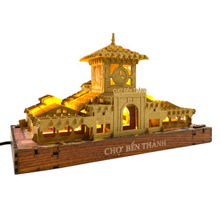 Thiệp 3d chợ bến thành làm quà lưu niệm sài gòn