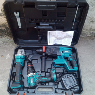 Bộ combo 3 thân máy makita gồm khoan đục pin- máy cắt pin- máy khoan pin- bảo hành 1 năm