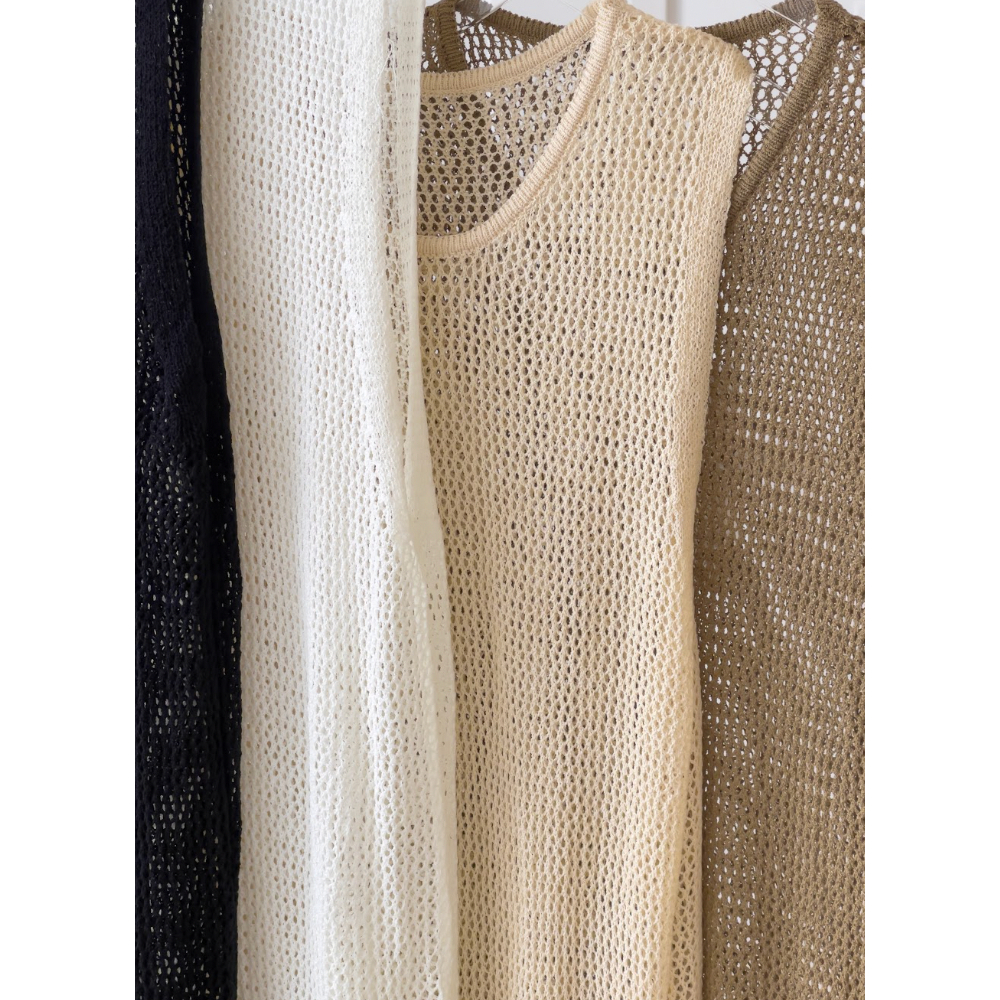 Áo lưới LYRA đan móc dáng dài xẻ 1 bên đùi hot trend phong cách cá tính, năng động - CSYAC0165 | BigBuy360 - bigbuy360.vn