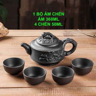 Bộ ấm tử sa kèm 4 chén