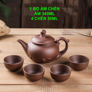 Bộ ấm tử sa kèm 4 chén