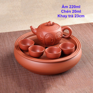 Bộ ấm chén khay trà tử sa