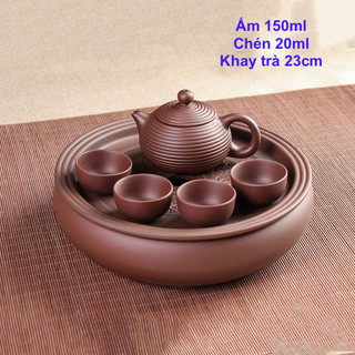 Bộ ấm chén khay trà tử sa