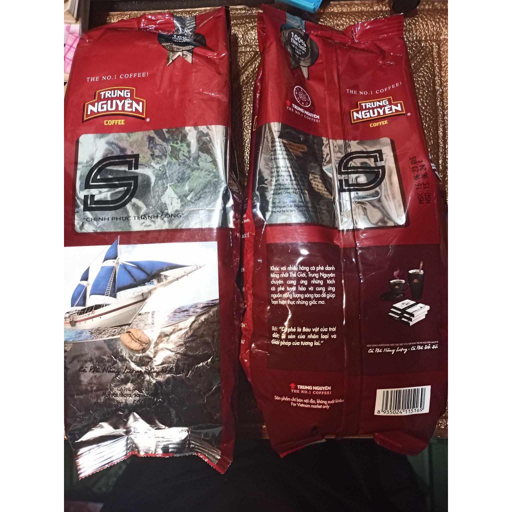 Cà phê chinh phục chữ S Trung Nguyên gói 500gr.
