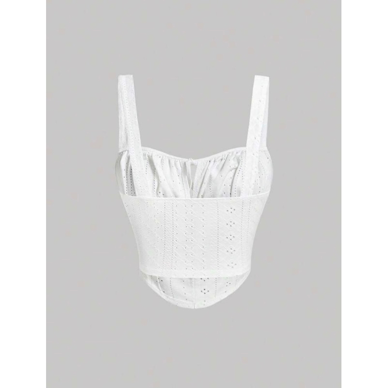 Áo croptop vải hoa ôm body Y2K