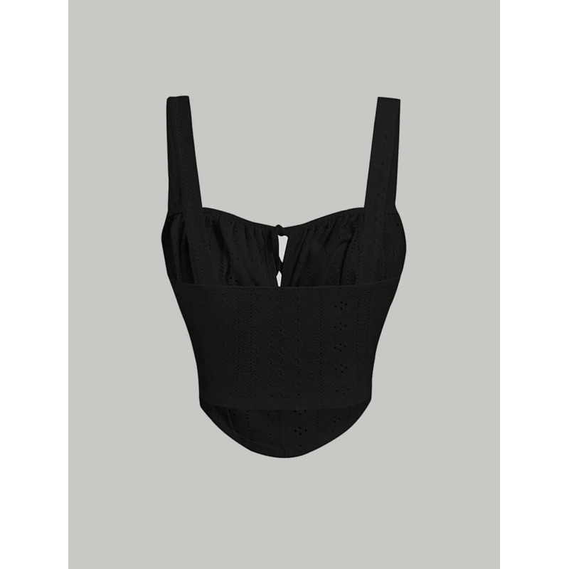Áo croptop vải hoa ôm body Y2K