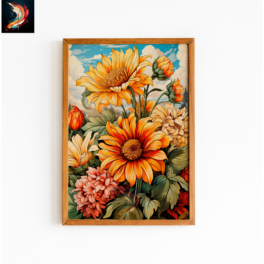 Tranh Tô Màu Color Vista - Tranh Tự Thiết Kế Hoa Trang Trí Treo Tường Và Tặng Người Thân Trong Gia Đình Làm Quà