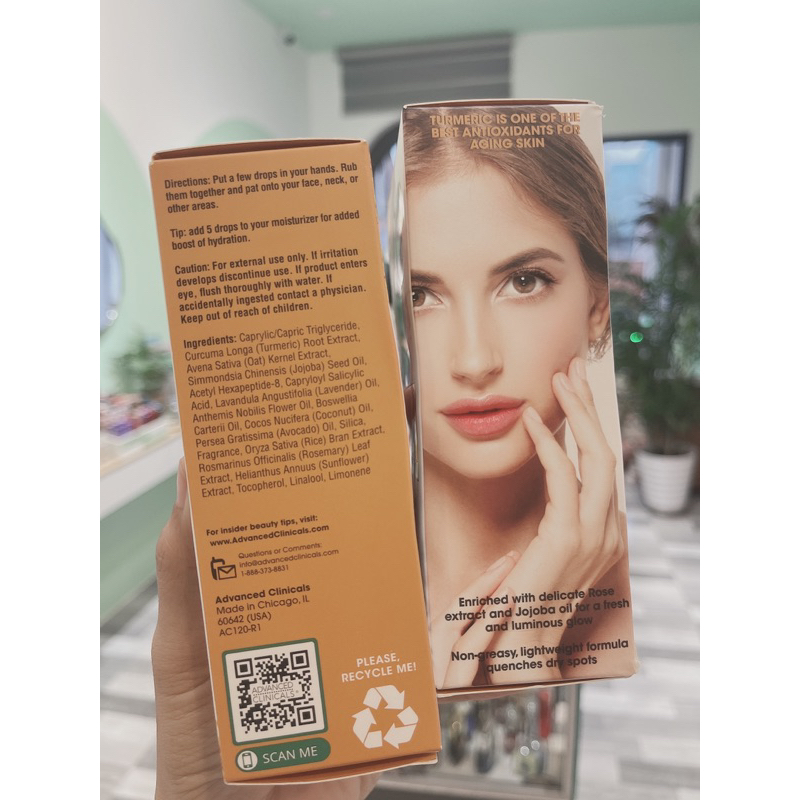 Serum Nghệ Dưỡng Sáng Da Chống oxy Hoá Advanced Clinicals 53ml