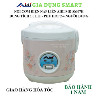 Nồi cơm điện chống dính aidi 1 lít mr-sm 07h - bảo hành chính hãng 12 tháng