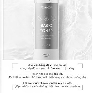 Basic Toner Và Standard Toner DRCEUTICS Cấp Ẩm Cho Da (200ml)