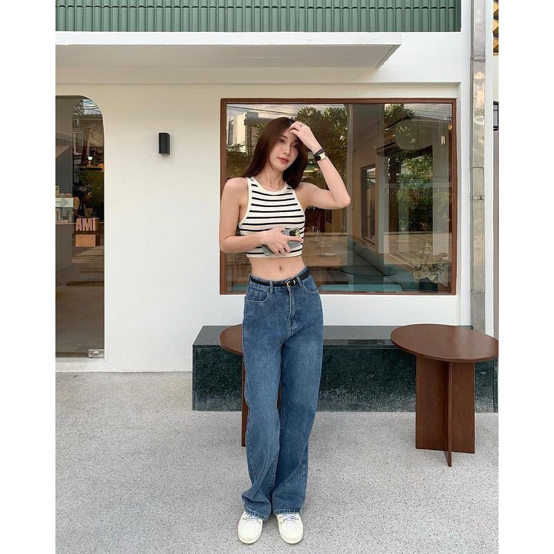 Quần bò ống rộng Hyori Jeans