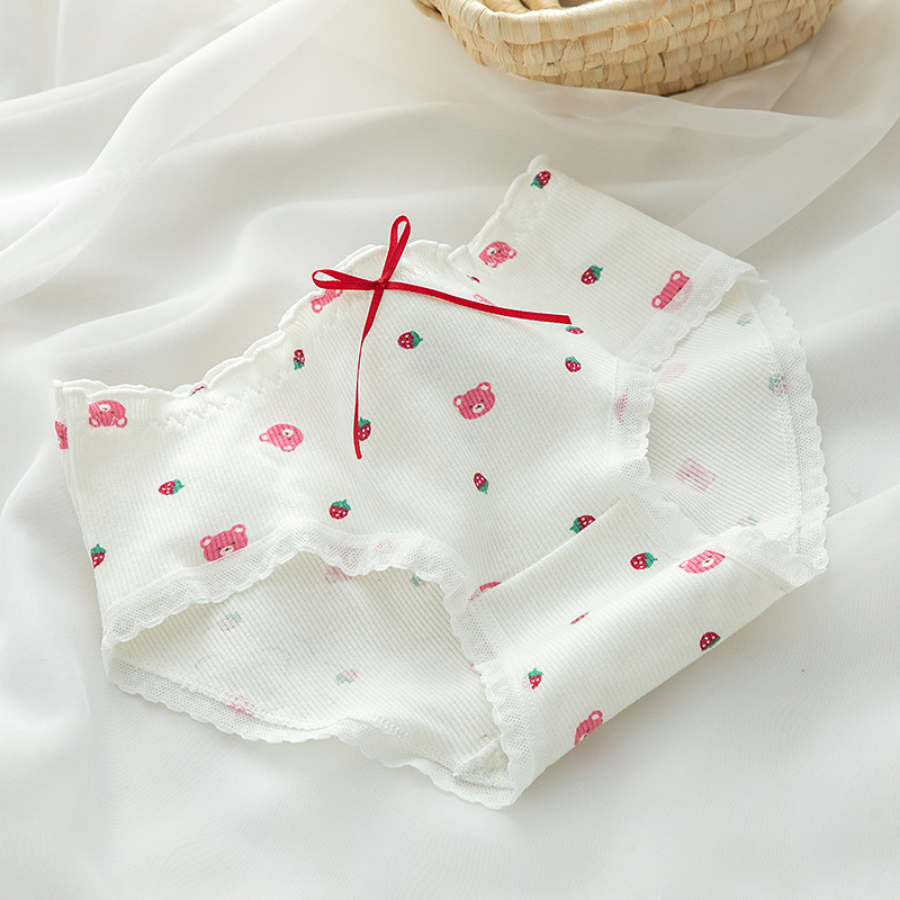 Quần Lót Nữ Cao Cấp Cotton Họa Tiết Gấu Hồng Dễ Thương Siêu Mềm Mịn, Thấm Hút Kháng Khuẩn DAN L&U Q03