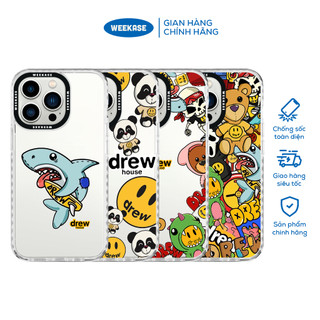 Ốp lưng iPhone viền trắng, đen chống sốc chống va đập Weekase in hình nhân vật hoạt hình D.H - Màu in cực bền