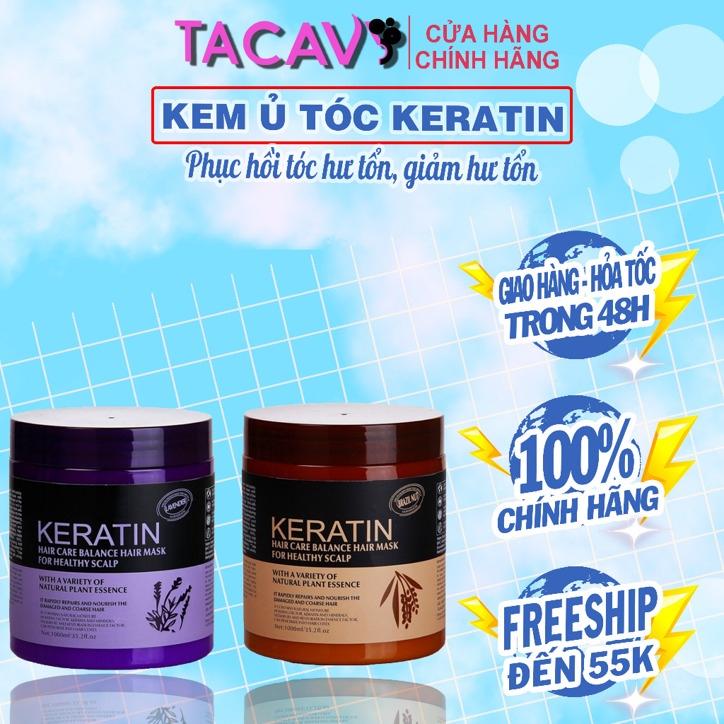 Kem ủ tóc KERATIN COLLAGEN 1000ML cao cấp siêu mượt - HÀNG LOẠI 1