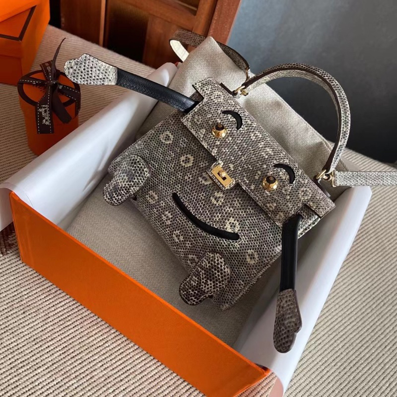 Hermes Kelly Doll Nhập Khẩu Nguyên Chiếc Da Thằn Lằn Khâu Tay Hạng Nhất H/A Chi Tiết Độc Quyền