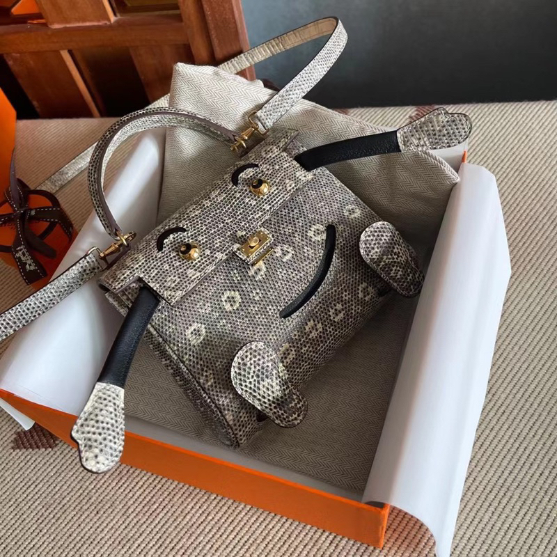 Hermes Kelly Doll Nhập Khẩu Nguyên Chiếc Da Thằn Lằn Khâu Tay Hạng Nhất H/A Chi Tiết Độc Quyền