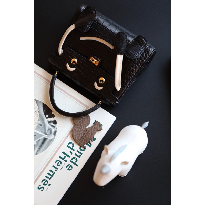 💰260.000.000 Hermes Kelly Doll Quelle Idole Black Alligator Thủ Công khâu tay hạng nhất Nhập Khẩu Da 🐊 Mĩ Nguyên Chiếc